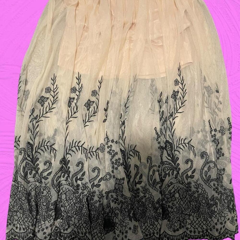 Torrid blushnude midi skirt with
